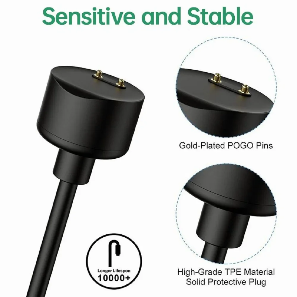 Зарядное устройство с магнитным шнуром USB для Xiaomi Mi Band 2, 3, 4, 5, 6, 7, умный сменный портативный зарядный кабель для передачи данных