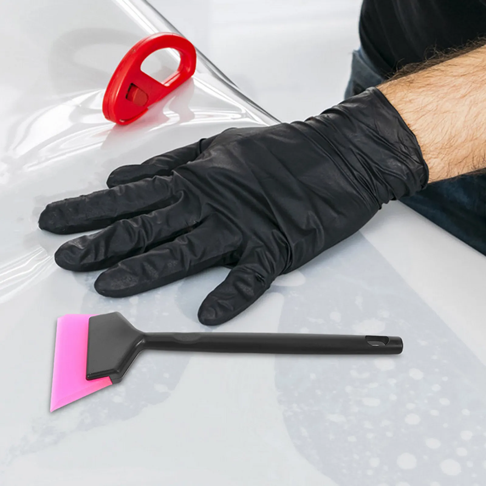 4Pcs Car Squeegee Plastic Mini Vinyl Wrap Tool Precise Edge Auto Film Scraper Vehicle Window Tint Bubble Remover