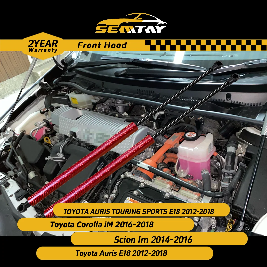 

SEMTAY Hood Struts Compatible with TOYOTA Auris E18/AURIS TOURING SPORTS E18/Corolla Bonnet Lift Support Spring Shocks Damper