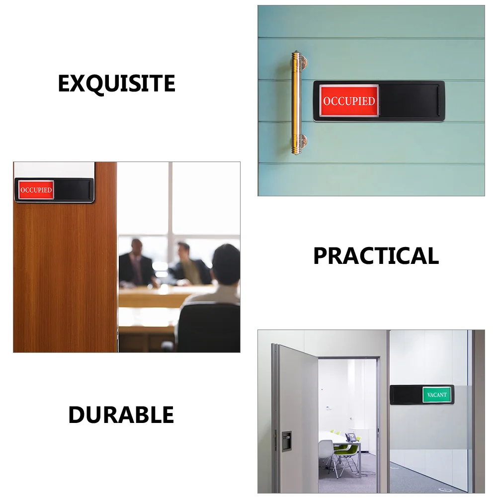 

2 Pcs Magnet Fridge Bathroom Vacant Privacy Sign Office Door Decor Washroom Sliding Welcome