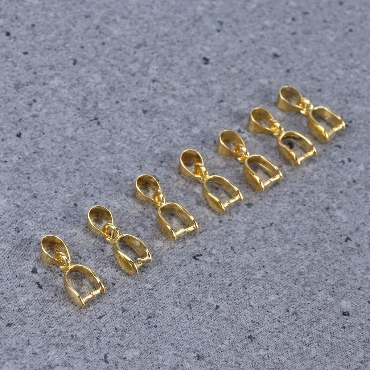 

100 pcs Buckle Bead Connector Durable Metal Pinch Clip Pendant Jewelry Findings DIY Bracelets Necklaces Accessories