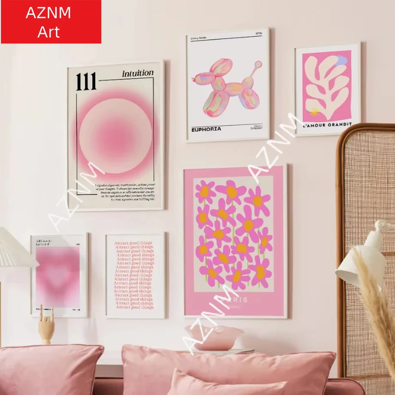 

Постеры и принты Pink Angel, настенные картины для выставок и галерей с цветочными мотивами