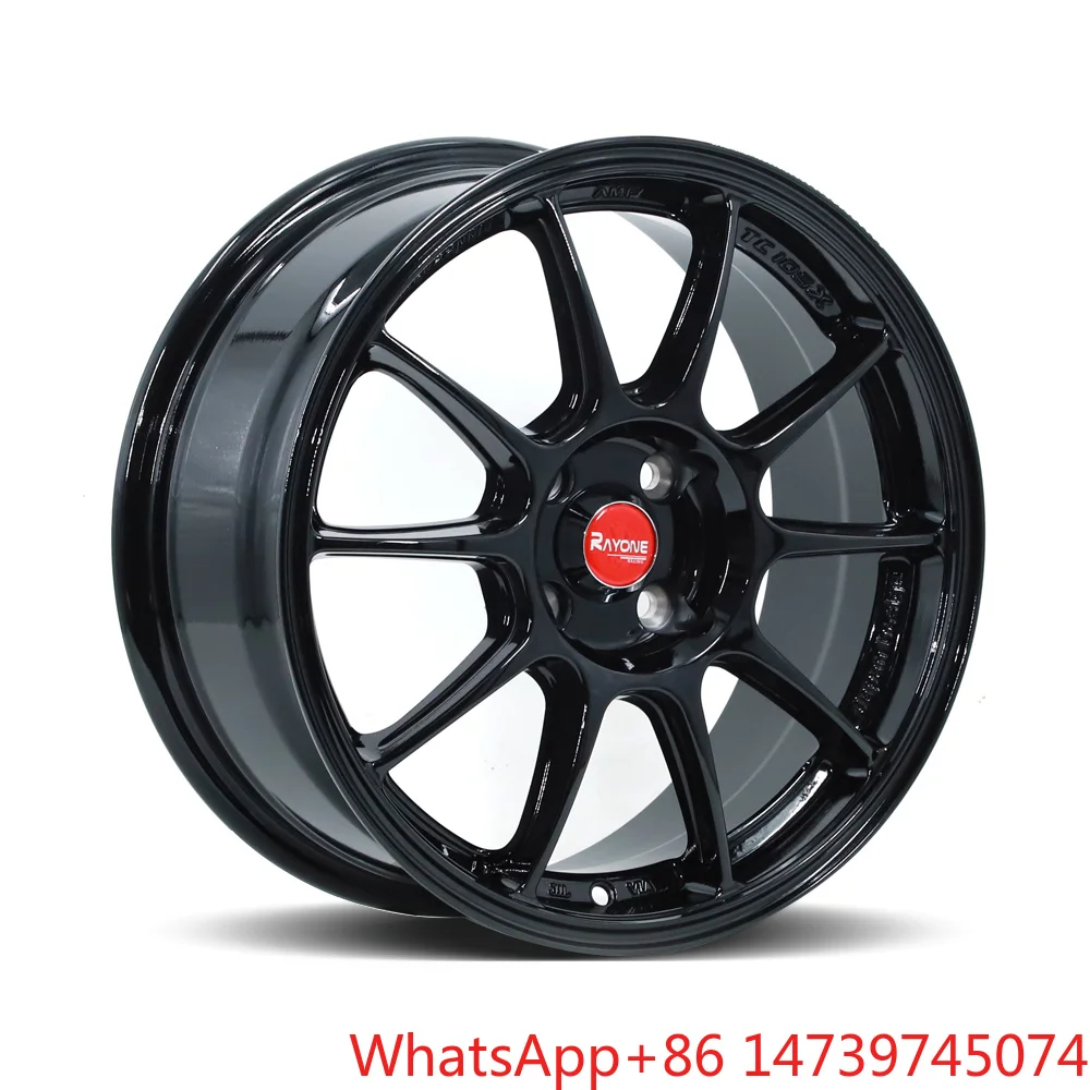 DX109 Wholesaler Hot Sale 15/16/17/18 Inch Flow Formed Black Machine Face 5 Holes RimsLight Weight ECE R124 Wheels ECE R124