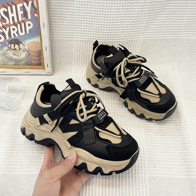 

2024 New Spring and Autumn Season Thick Sole Dad Shoes Women's Versatile Popular Fashion Casual Sports Shoes