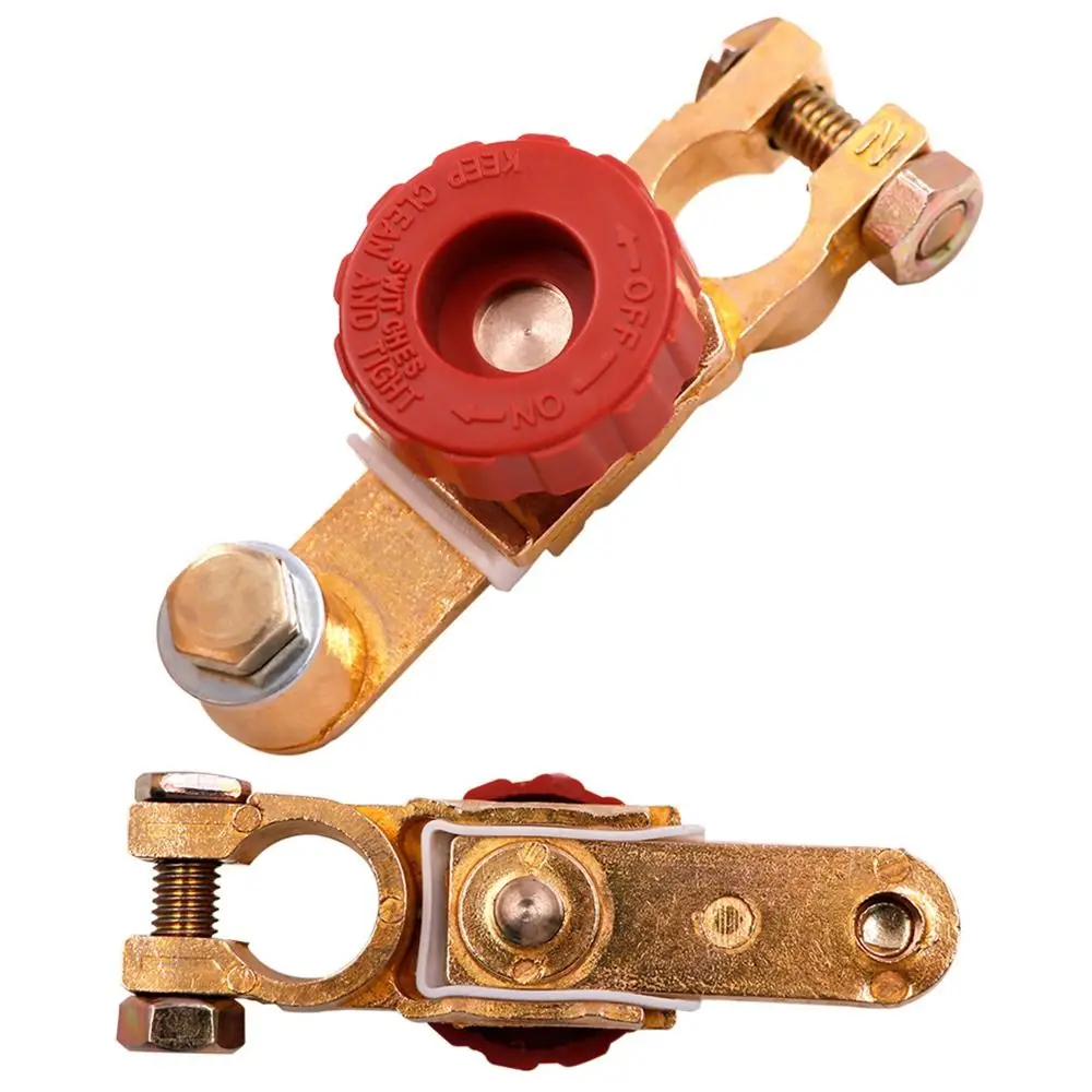 10/17mm Car Battery Disconnect Switch Pure Copper/Aluminum Alloy Battery Cut-off Car Battery Terminal Isolator Durable