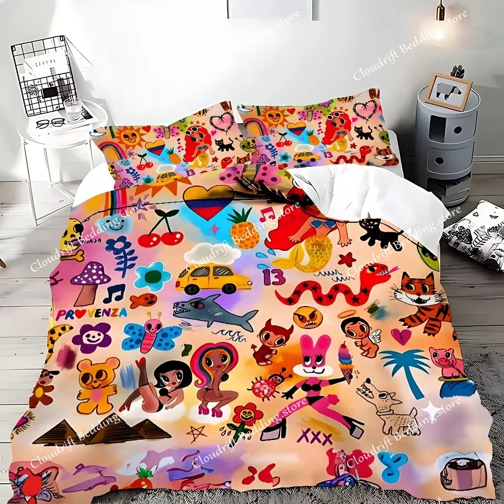 Fashion Manana Sera Bonito Karol G Duvet And Pillowcase Bedding Set For Adults And Kids Boys And Girls Bedroom Decoration Gifts