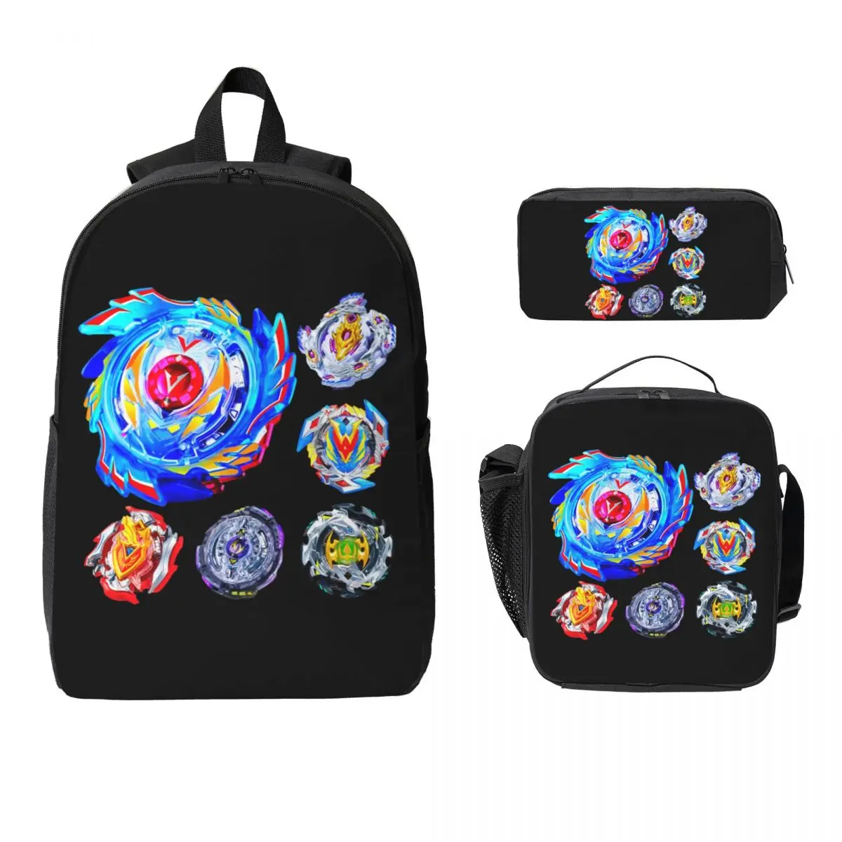 Beyblade Backpack Boys Girls BookBag School Bag Laptop Shoulder Bags 3ps Insulated Lunch Bag Pencil Case