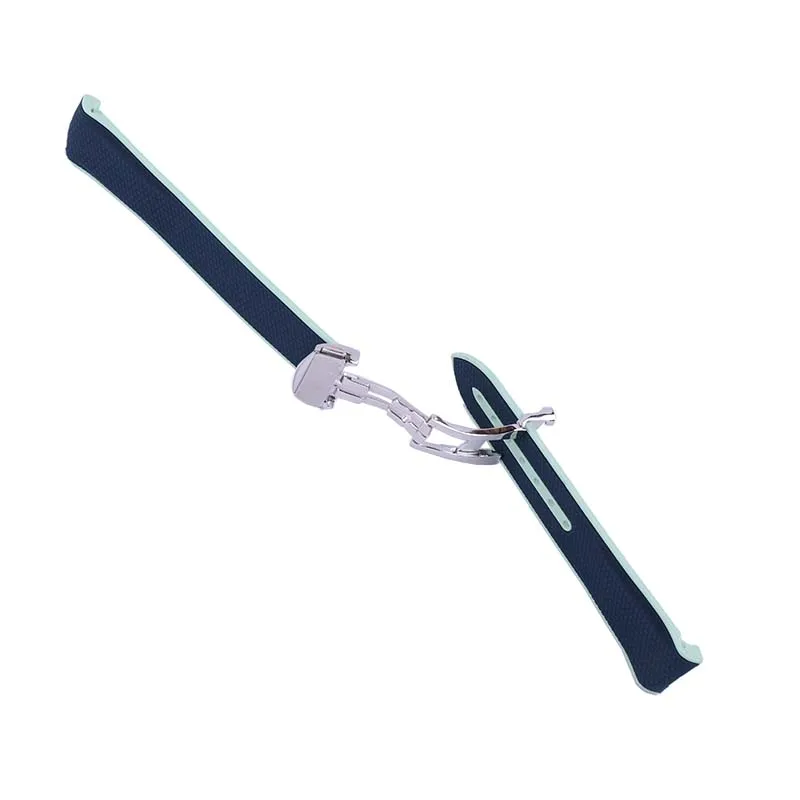 Correa de reloj de silicona de 20 mm compatible con OMEGA Seahorse 300 600 Moon swatch Planet modelo correas de reloj de nailon pulsera