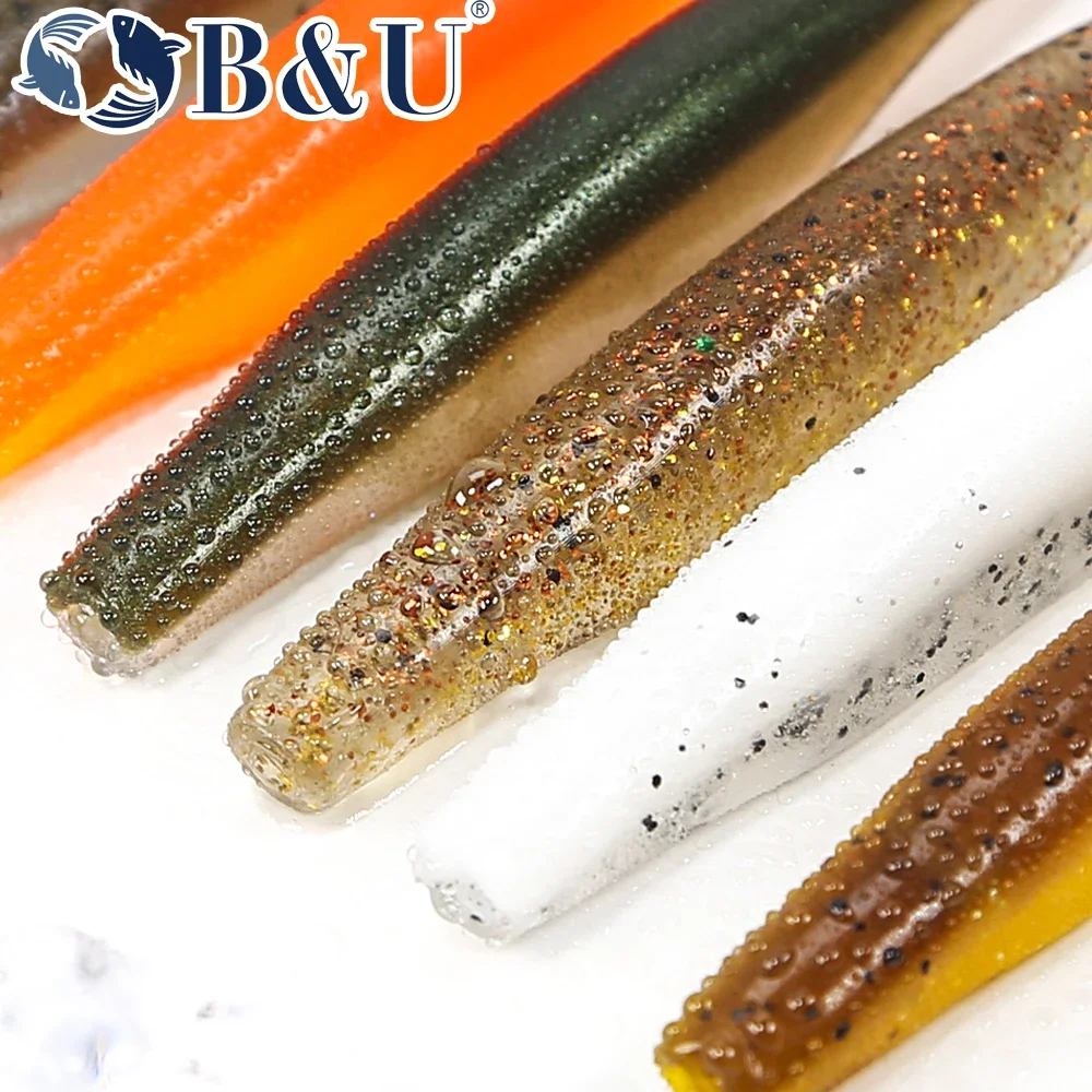 B&U Super Fluke Floating Pesca Künstliche Weichköder Leurre Souple Bass Pike Fishing Pike Minnow Angelköder Kostenloser Versand – Detail 4