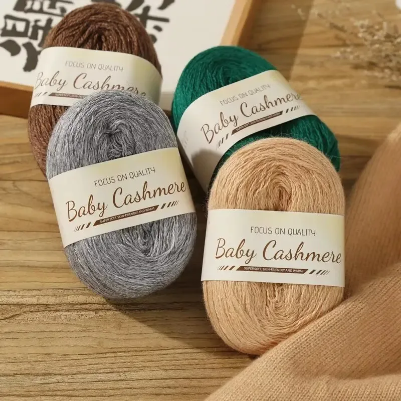 300g Luxury Cashmere Yarn for Knitting, Soft Handmade Wool for Winter Sweaters & Scarves, 1pc=6 Strands=300g