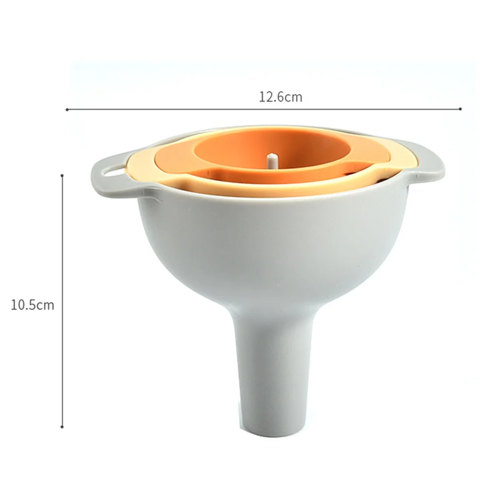 

Kitchen Funnel Set with Removable Filter Heavy Duty Plastic Cooking Oil Wine Strainer for Liquids Powder Dry Ingredients