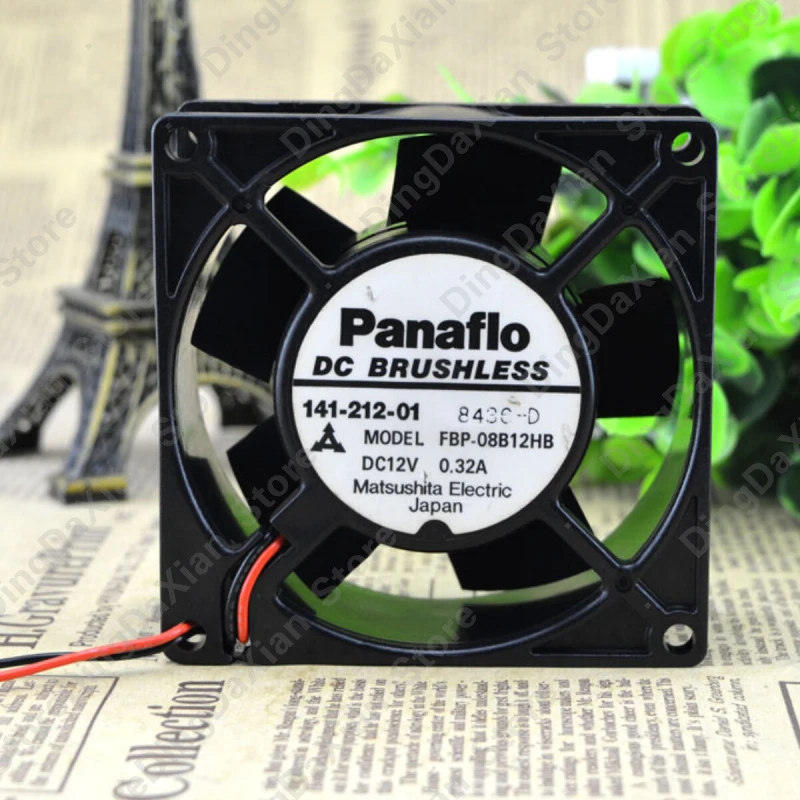 X 1PCS For PANAFLO FBP-08B12HB | DC12V 0.32A | 8CM | Mute Industrial Chassis Fan