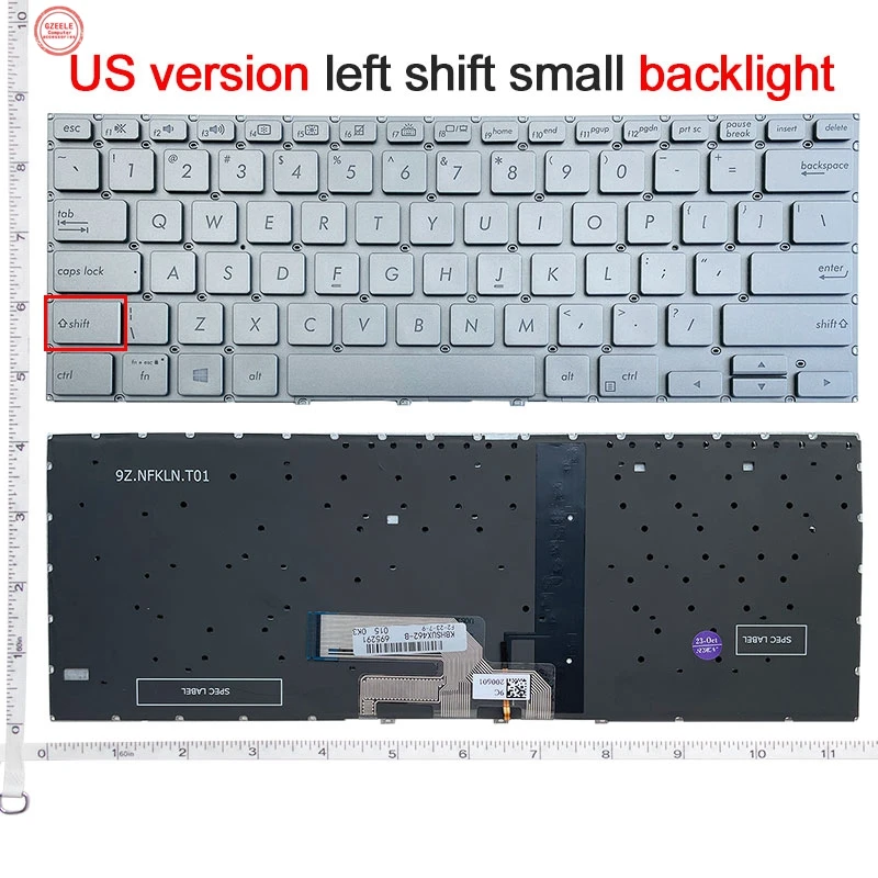 New LA/US/RU Keyboard for ASUS ZenBook flip 14 UX462 UX462DA UM462 0KNB0-262NUS00 Backlit