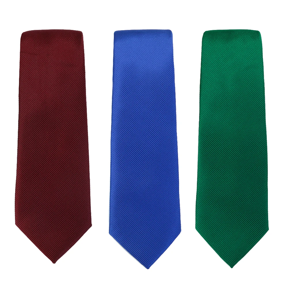 

Solid Tie 7.5cm Silk Necktie For Men Fashion Wedding Ties Slim Blue Red Classic Neckties Mens Business Necktie Classic Gravats