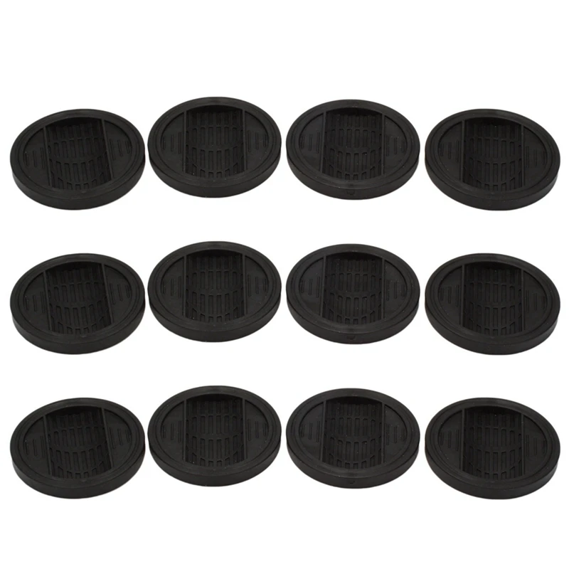 Furniture Castor Cups 12 PCS, Rubber Feet Pads Non Slip Furniture Coasters For Chair Leg Floor Protectors Bed Sofa Wheel