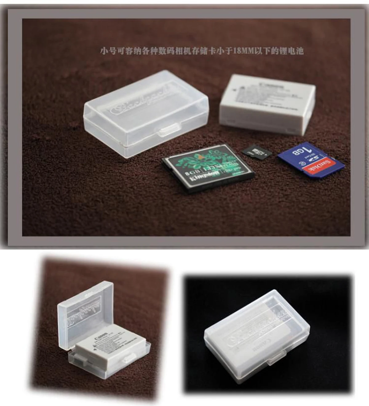 Custodia protettiva per scheda SD con custodia protettiva in plastica rigida per batteria della fotocamera