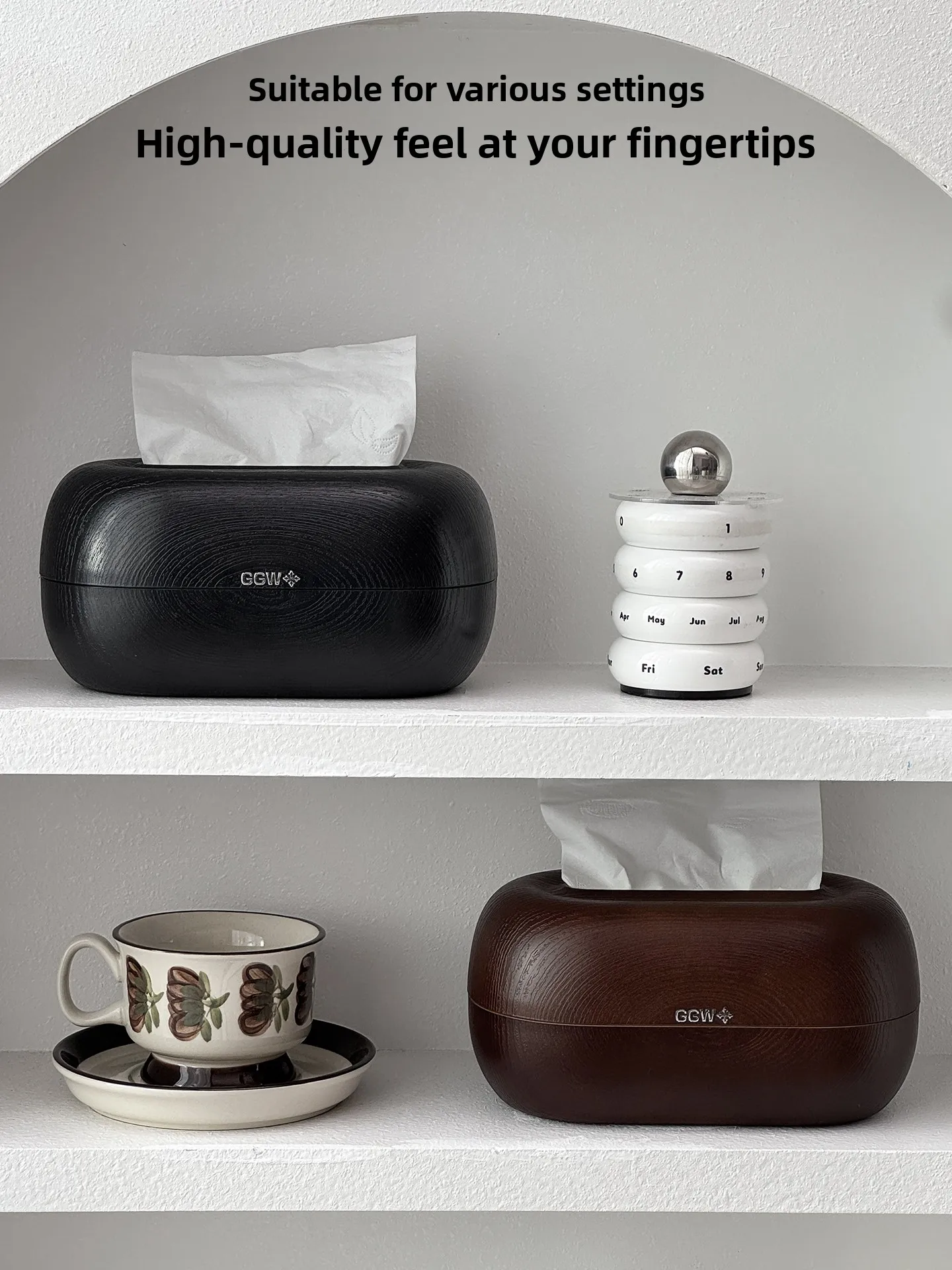 

High-End Tissue Box Spring Loaded Batoom Living Room Coffee Table Tissue Storage Box Premium Feel Dining Table