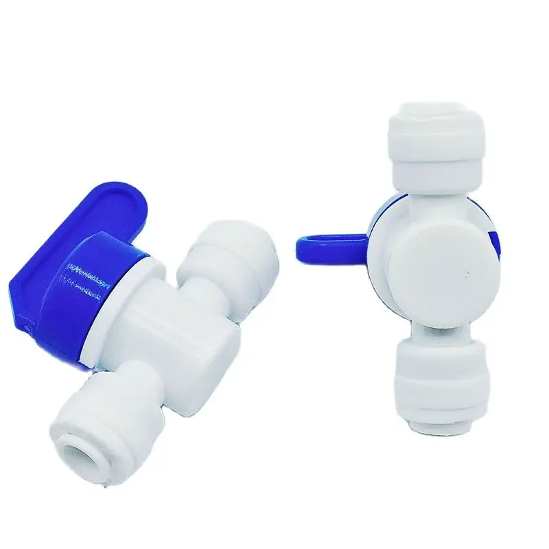 1 Pcs 1/4 Inch (6.35MM) Fast Connection Straight Ball Valve Water Control For Water Purifiers Misting System