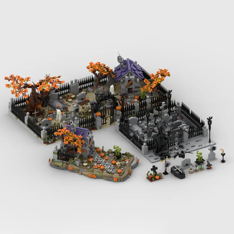 Modular City Building Model Moc Building Bricks Halloween Pack Model Building Technology Modular Blocks Construstion Toy Gifts