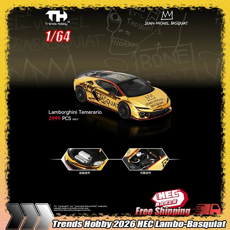 

Новые тренды 2026: Лимитированная серия миниатюрных моделей HEC Lambo-Basquiat из литого сплава для детей, игрушки, украшения, подарки