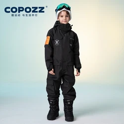 COPOZZ Nuova tuta da sci invernale per bambini Ragazzi Bambini Tuta da sci calda impermeabile Ragazze Tuta da sci monopezzo da snowboard antivento