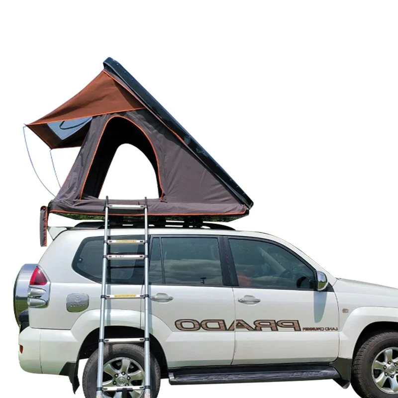 Shell Triangular Hard Shell Roof Top Tent 1-2 Persons 4X4 Car Rooftop Tent