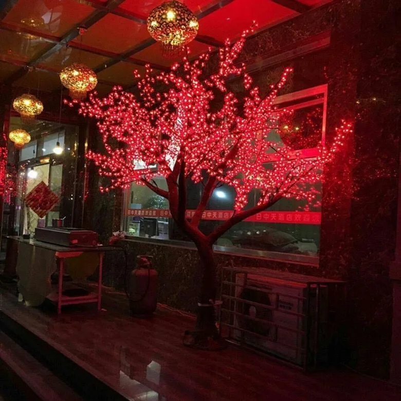 Wholesale LED Cherry Blossom Tree Light 2304pcs LED Bulbs 3m Height 110 220V/AC Seven Colors For Option