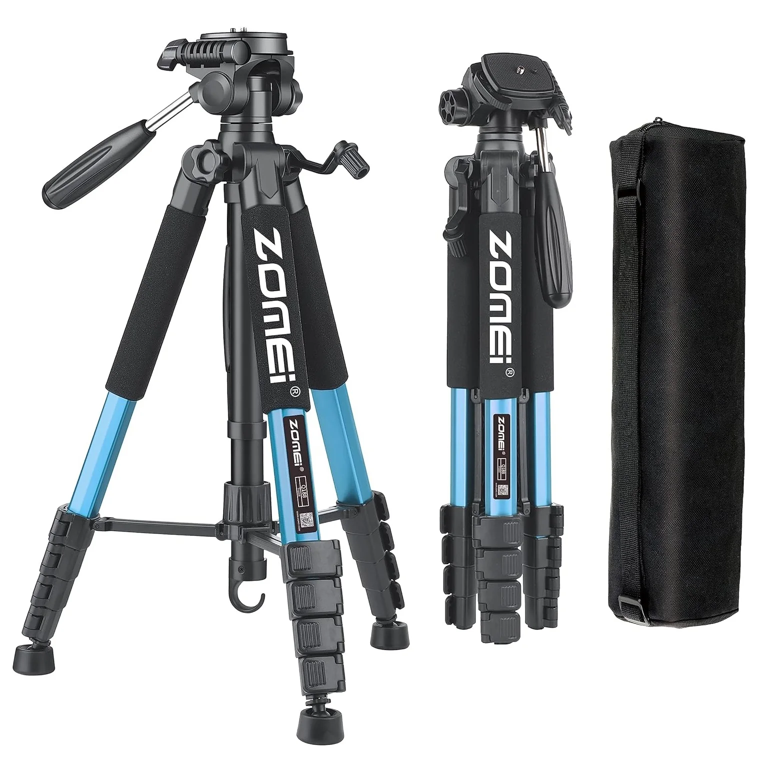 

187cm/73.6'' Tall Zomei Video Tripod for Horizontal Shooting, Portable Tripod for Professional Digital Photo Camera Canon Sony