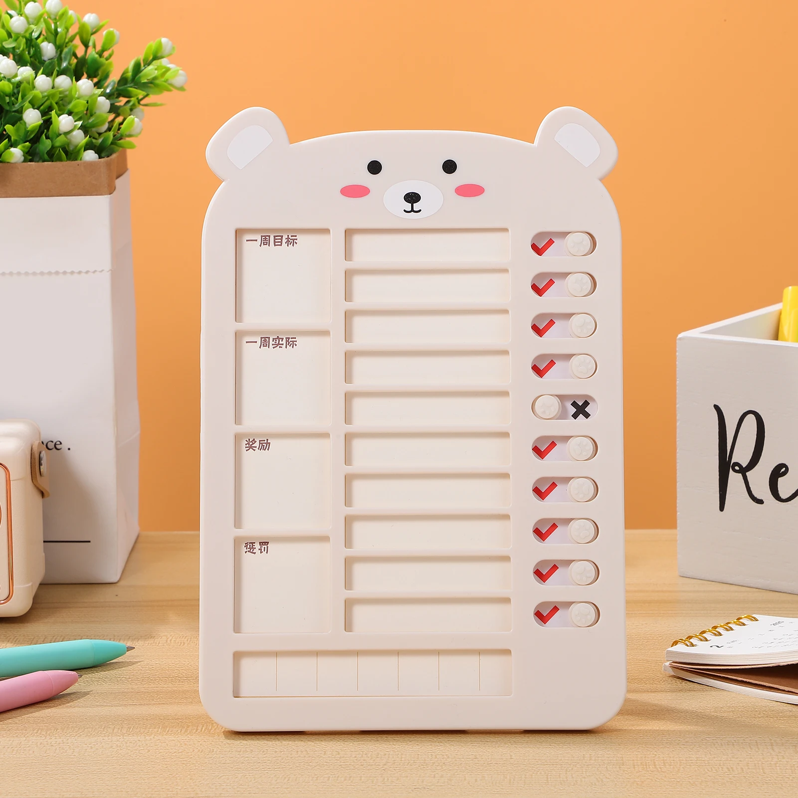 

Notepad Horizontal Weekly Planner Checklist for Kids Blank Daily Planning Tear off Board