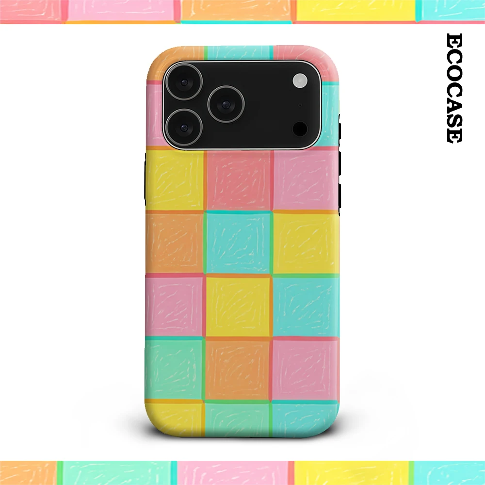 Helle Macaron-Farbblöcke IPhone 17 Must-Haves Handyhülle für IPhone 17 16 15 14 13 12 11 Pro Max Plus Doppelschichtige Rückseite