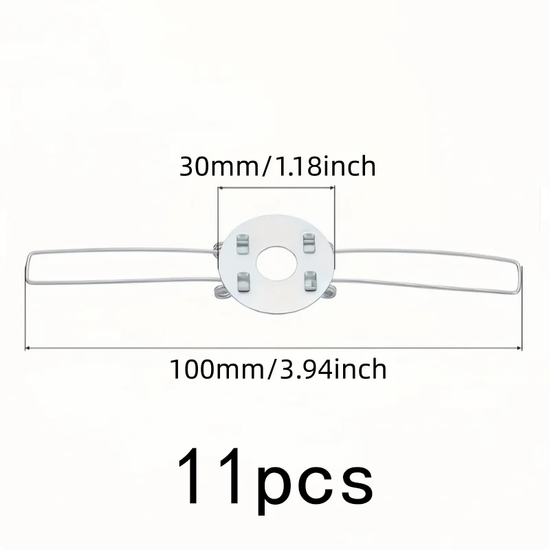 11 pcs 100mm-Fork Lamp Spring Clips, Home Lighting Fixing, 2-Fork Design, Sturdy Metal Material, Multipurpose