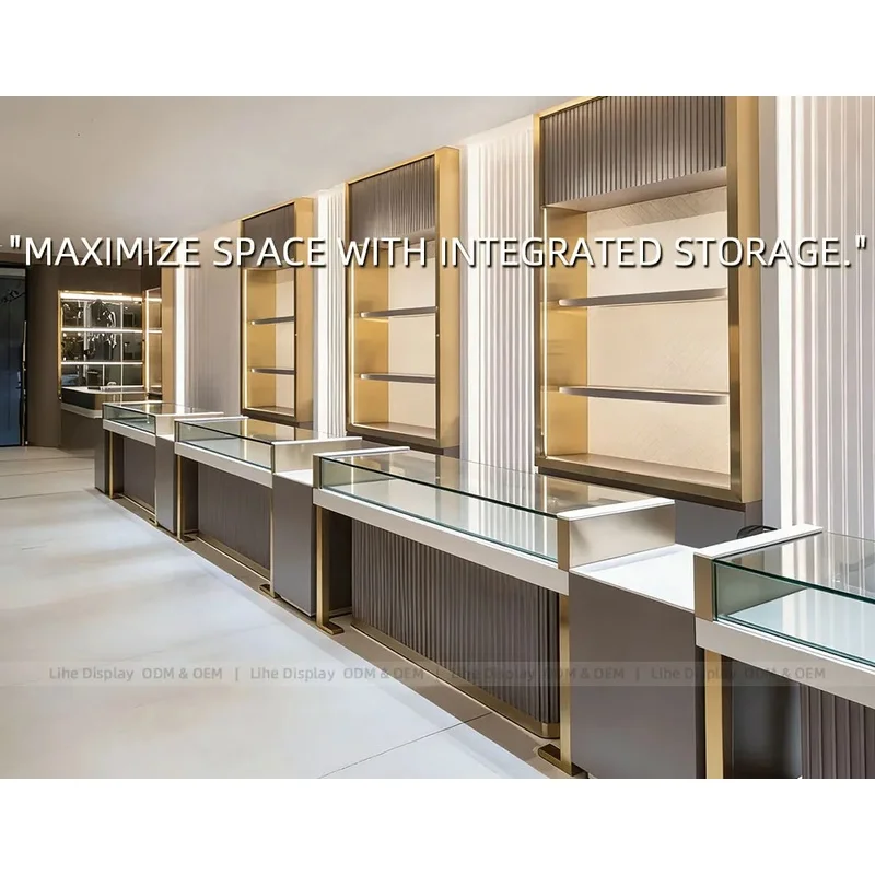 custom.Complete Jewelry Furniture Jewellery Display Wall Cabinet Shop Counter Design Retail Display Solution Provider