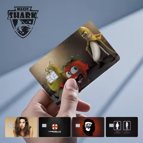 Funny Jenus Panda Army Skull Pretty Women Matte PVC Waterproof Skin Cover Sticker for Debit Credit Card