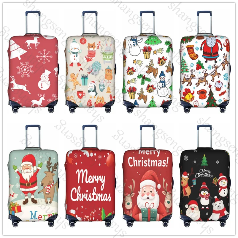 

Защитный чехол для дорожного чемодана Santa Elk Snowflake, эластичный защитный чехол для чемодана, моющийся, 18-32 дюйма