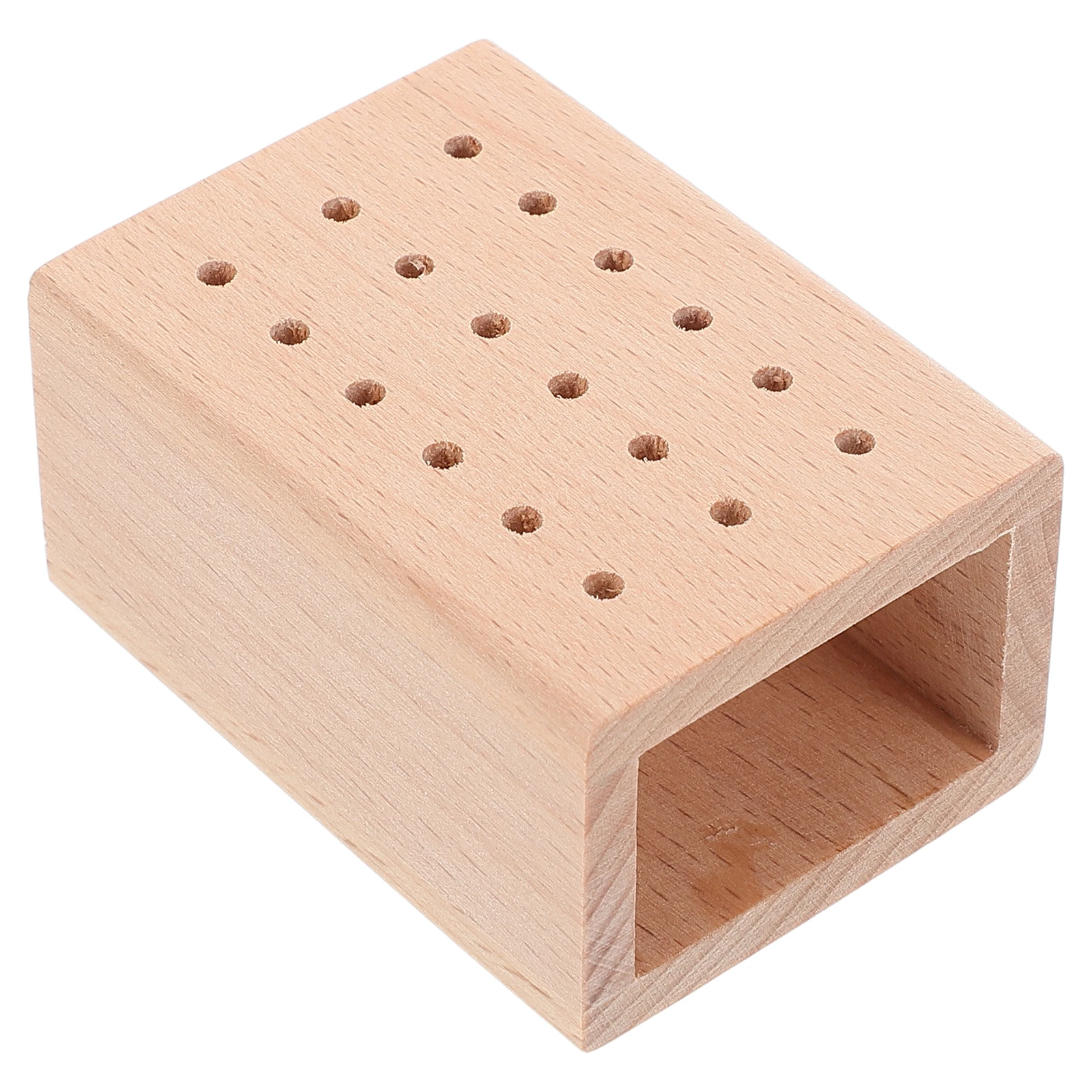 

Nail Storage Rack 18 Holes Wood Tool Holder Bit Organizer Board Salon Supplies Drill Bit Stand Nail Tools Storage