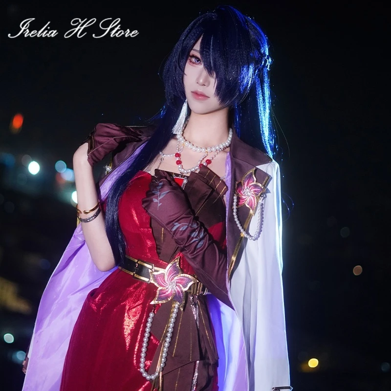 Irelia H Honkai: 스타 레일 Acheron 코스프레 의상 게임 Raiden Bosenmori Mei 섹시한 빨간 드레스 할로윈 의상 여성