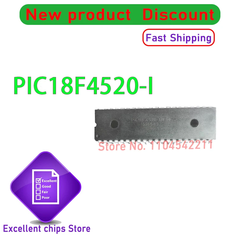 5~10PCS 100% New Original Single-chip PIC18F4520-I/P PIC18F4520-I PIC18F4520 DIP40 8-bit Microcontroller Chip in stock