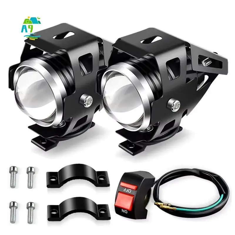 A09E-Motorcycle U5 Headlamp Spotlights Fog Head Light For HONDA XLV 600 650 700 TRANSALP NX 650 FMX 650 XRV650 TRX 300EX