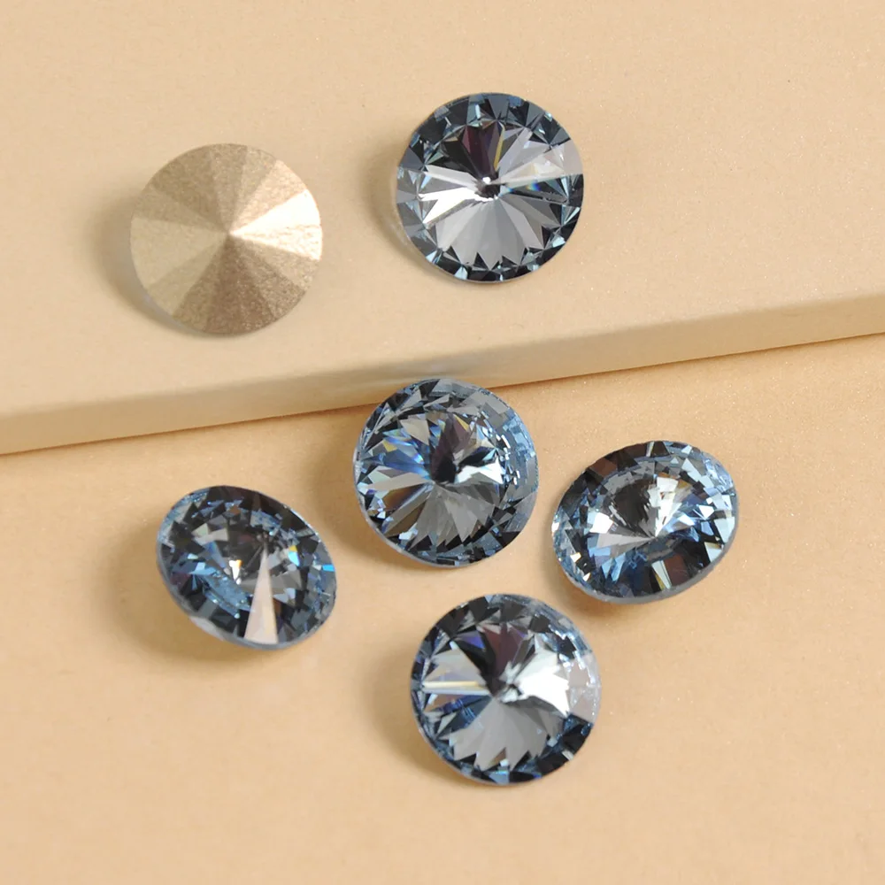 CTPA3bI 1122 Rivoli Brillantschliff K9 Kristall-Strasssteine Glitzer Spitzboden Strass in verschiedenen Farben für Schmuck, Kleider und Bastelarbeiten – Detail 6