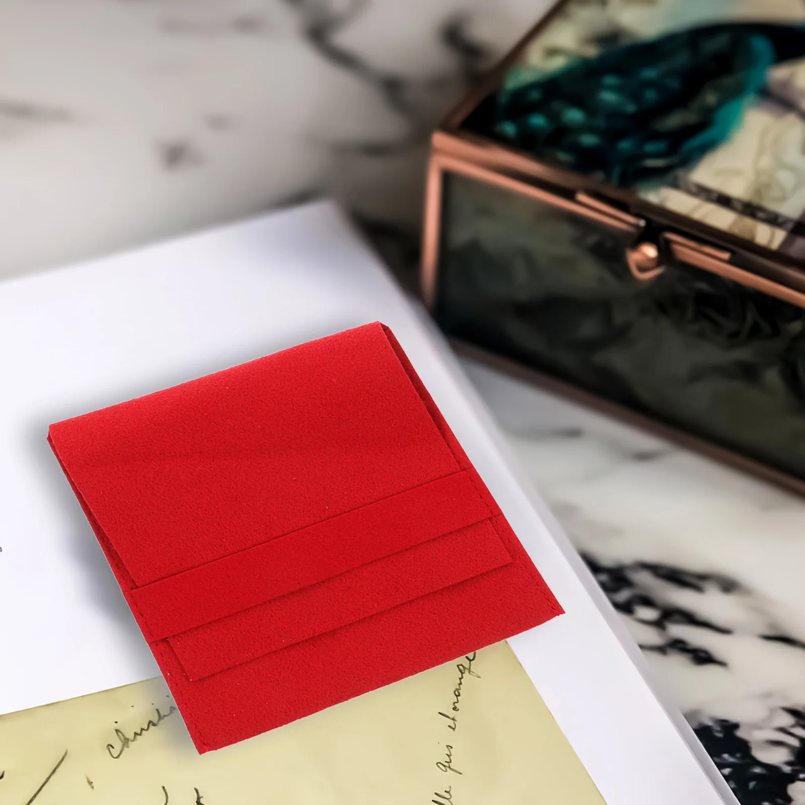 

2Pcs Jewelry Pouch Mini Travel Organizer for Rings Necklaces Earrings Storage Bag Portable Accessories Case Soft Lining Safe