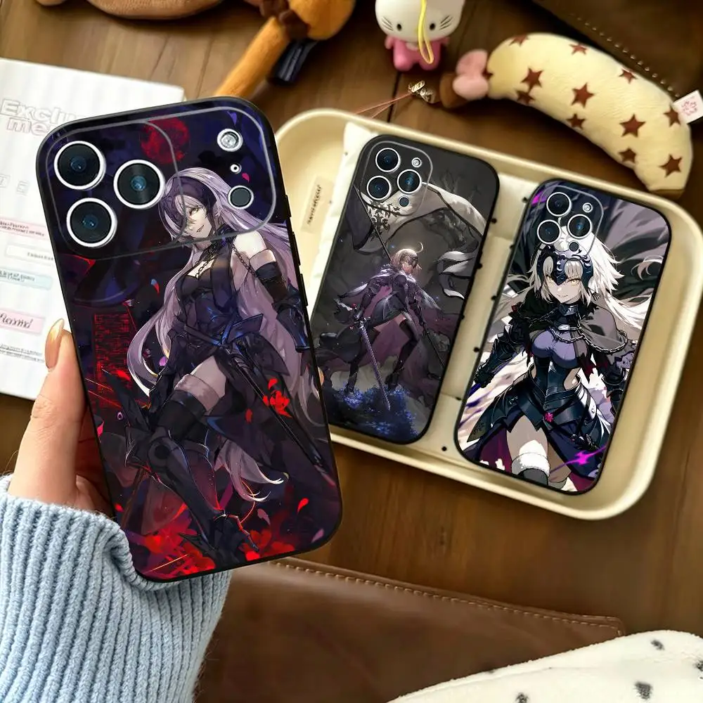 Funda para Teléfono Fate Jeanne Alter para iPhone 17, 16, 15, 14, 13, 12, 11 Plus, Pro Max, Otros, Cubierta Negra Suave