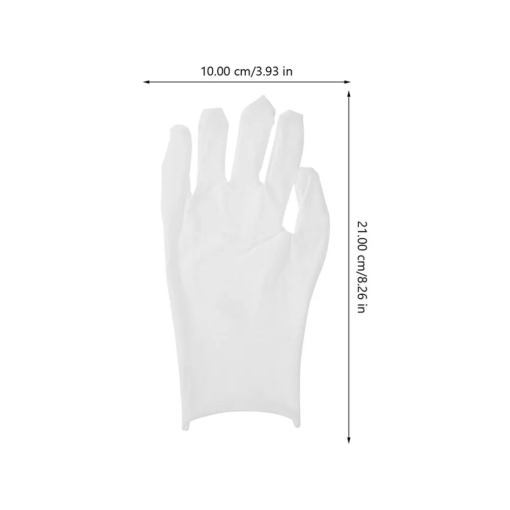 

12 Pairs Cotton Work Gloves White Silver Coin H ling Mens XL Size Breathable Comfortable Fit Protective Labor Safety