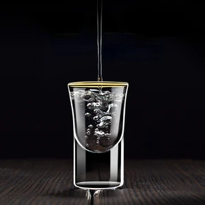 Altın Varak olarak Alkollü İçkiler, Küçük bir kadeh şarap, Yaldızlı Kenarlı, Bardak, Şarap Dağıtıcısı, Ev, Yaratıcı ve Toptan Satış-6 adet mini viski şişelerinin en büyük satışlarından 12'si - cam - №2