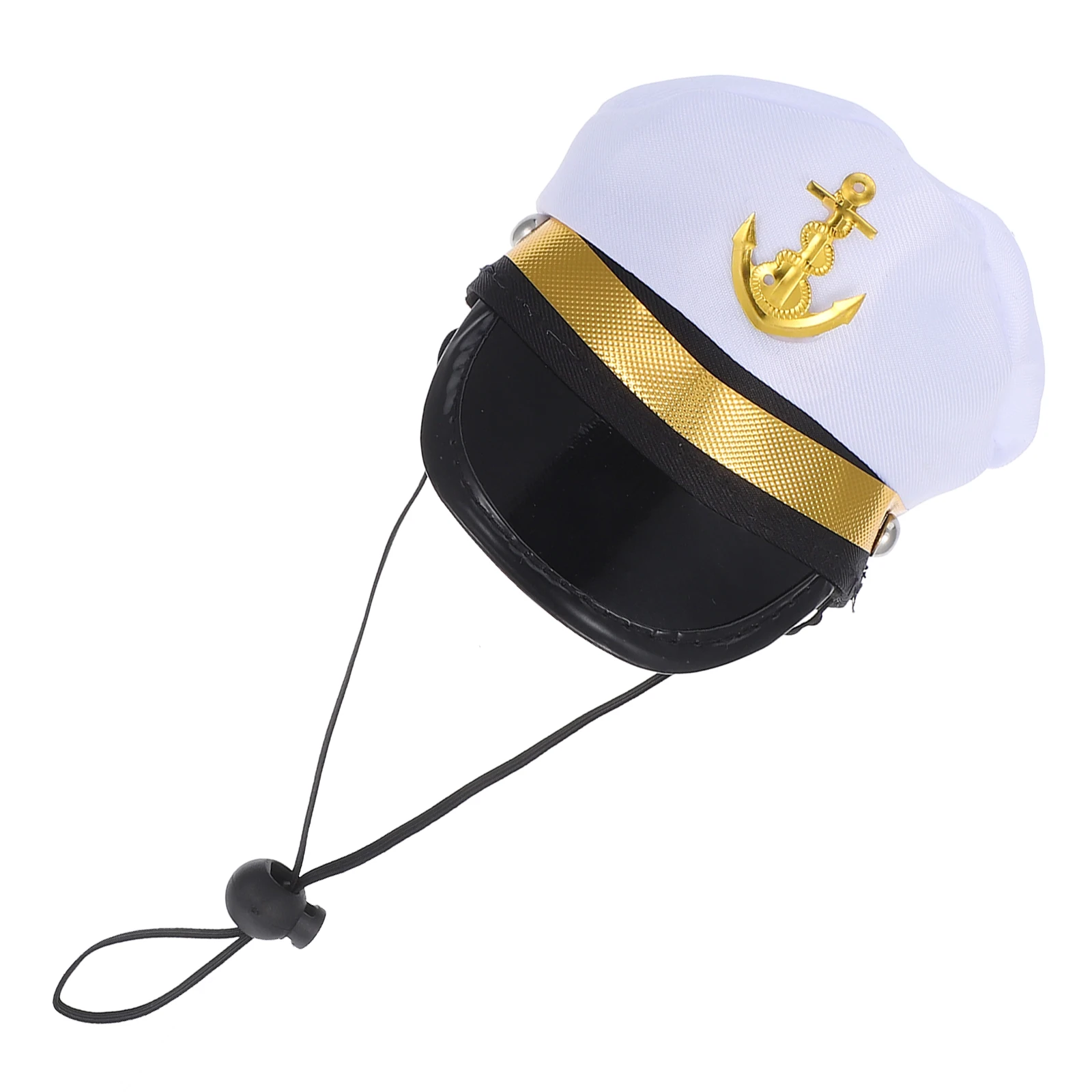 

Pet Hood Dog Hat for Cats Dogs Sailor Style Small Size Photo Puppy Costume Adjustable Chin Band Fits Most Pets for Parties