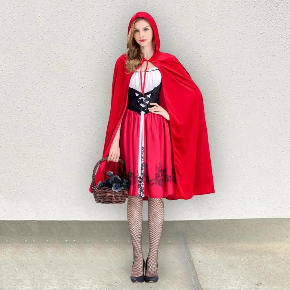 Costume d'Halloween de Petite Femme de Chambre, Tenue de Cosplay, Chapeau Rouge, Robe Everak Trempée, Tenue de ix, Spectacle sur Scène