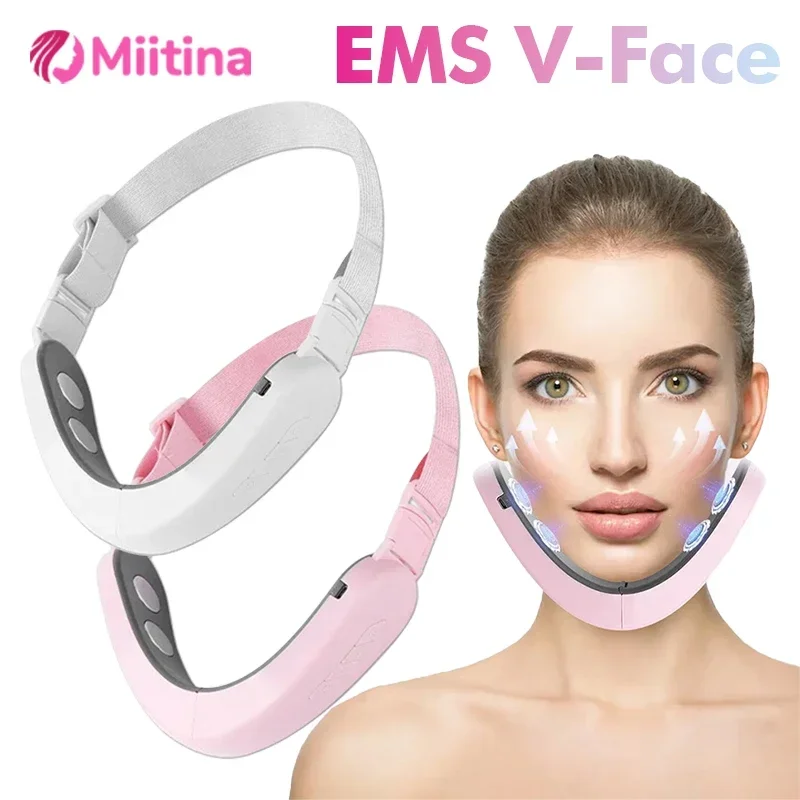 V Face Lifting Device Foton Therapie ems Trillingen Gezichtsmassager Gezicht Afslanken Dubbele Kin Verwijdering V Line Lift Belt Huidverzorging