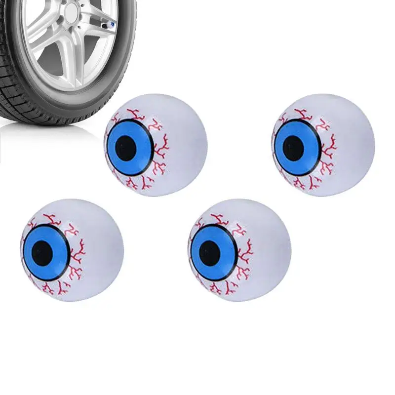 Car Tire Valves Stem Caps Leak-Proof Auto Funny Eyeball Tire Air Caps Vehicle Tyre Rim Stem Covers For Cars Wheel Accessories