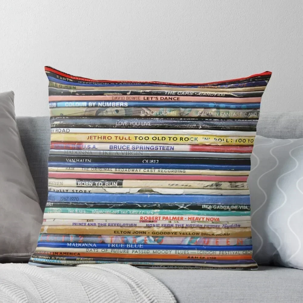 

Vintage Retro Record Album Spines Throw Pillow Pillow Cases Decorative Cushions For Luxury Sofa pillow