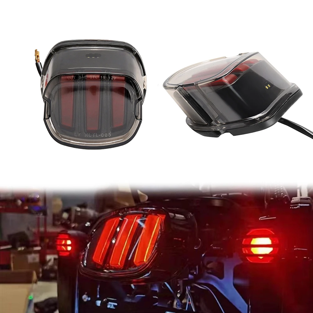 

Motorcycle LED Taillight Rear Brake Light For Harley Sportster XL883 XL1200 Dyna Softail Touring Road Motorbike Lamp Accessories