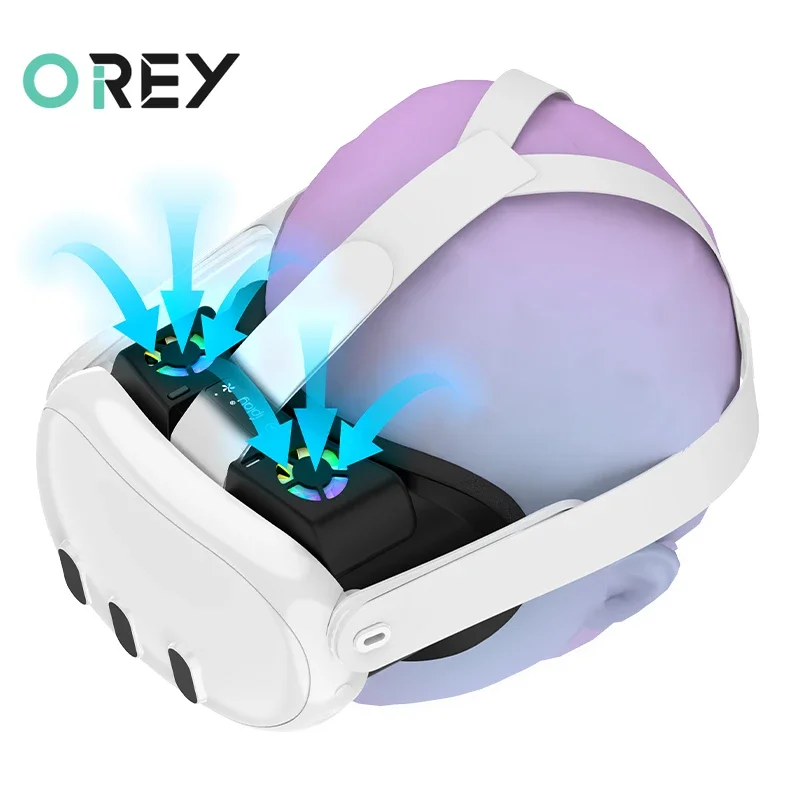 

For Meta Quest 3 Air Circulation Mask with Cooling Fan VR Headset Replacement Face Interface Mask Fan VR Accessories